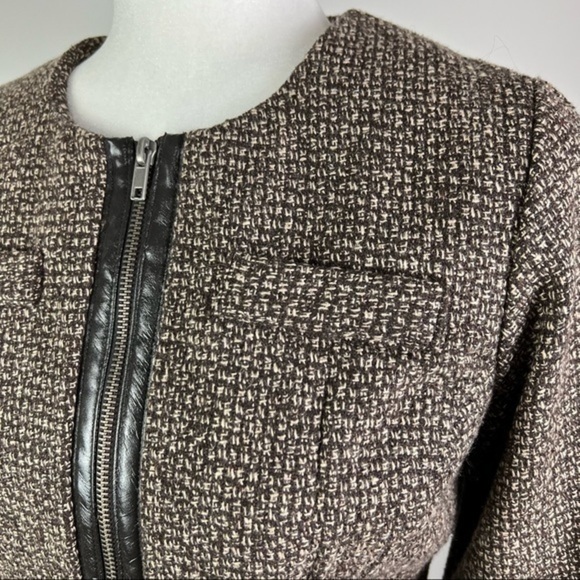 Mossimo Blazer Jacket womens brown full zip size small - Picture 3 of 9